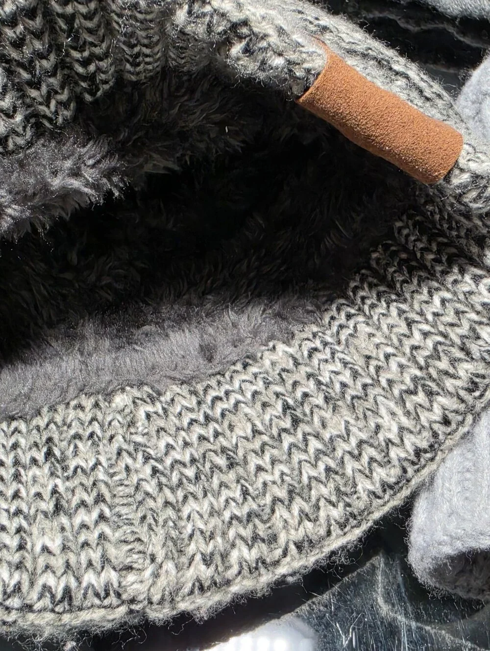 Vigrace Grey Fur Lined Winter Hats Boys Youth
